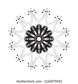 Beautiful vector circular ornament in ethnic style mandala. Can be used to print on the phone, to create a poster, tattoo, yoga Mat.