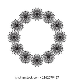 Beautiful vector circular ornament in ethnic style mandala. Can be used to print on the phone, to create a poster, tattoo, yoga Mat.