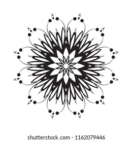 Beautiful vector circular ornament in ethnic style mandala. Can be used to print on the phone, to create a poster, tattoo, yoga Mat.