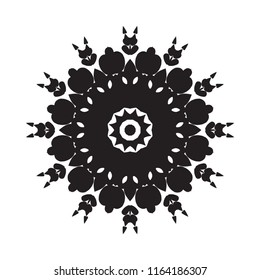 Beautiful vector circular ornament in ethnic style mandala. Can be used to print on the phone, to create a poster, tattoo, yoga Mat.