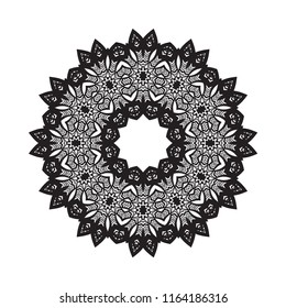 Beautiful vector circular ornament in ethnic style mandala. Can be used to print on the phone, to create a poster, tattoo, yoga Mat.