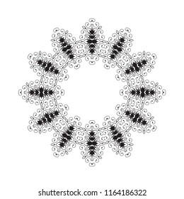 Beautiful vector circular ornament in ethnic style mandala. Can be used to print on the phone, to create a poster, tattoo, yoga Mat.