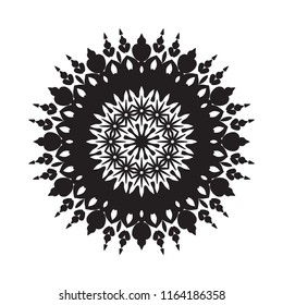 Beautiful vector circular ornament in ethnic style mandala. Can be used to print on the phone, to create a poster, tattoo, yoga Mat.