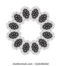 Beautiful vector circular ornament in ethnic style mandala. Can be used to print on the phone, to create a poster, tattoo, yoga Mat.