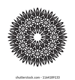 Beautiful vector circular ornament in ethnic style mandala. Can be used to print on the phone, to create a poster, tattoo, yoga Mat.