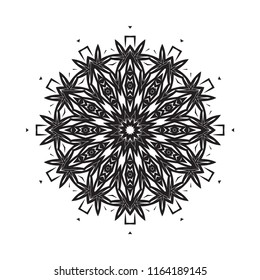 Beautiful vector circular ornament in ethnic style mandala. Can be used to print on the phone, to create a poster, tattoo, yoga Mat.