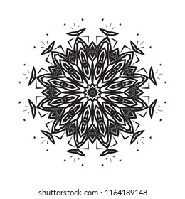 Beautiful vector circular ornament in ethnic style mandala. Can be used to print on the phone, to create a poster, tattoo, yoga Mat.