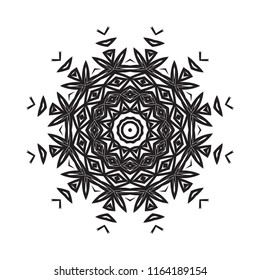 Beautiful vector circular ornament in ethnic style mandala. Can be used to print on the phone, to create a poster, tattoo, yoga Mat.