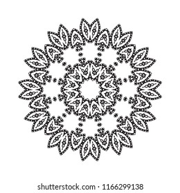 Beautiful vector circular ornament in ethnic style mandala. Can be used to print on the phone, to create a poster, tattoo, yoga Mat.