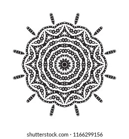 Beautiful vector circular ornament in ethnic style mandala. Can be used to print on the phone, to create a poster, tattoo, yoga Mat.