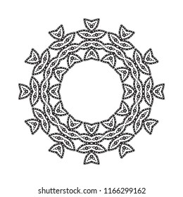 Beautiful vector circular ornament in ethnic style mandala. Can be used to print on the phone, to create a poster, tattoo, yoga Mat.