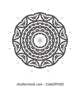 Beautiful vector circular ornament in ethnic style mandala. Can be used to print on the phone, to create a poster, tattoo, yoga Mat.