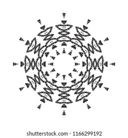 Beautiful vector circular ornament in ethnic style mandala. Can be used to print on the phone, to create a poster, tattoo, yoga Mat.
