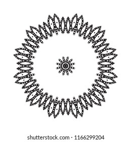 Beautiful vector circular ornament in ethnic style mandala. Can be used to print on the phone, to create a poster, tattoo, yoga Mat.