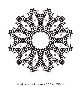 Beautiful vector circular ornament in ethnic style mandala. Can be used to print on the phone, to create a poster, tattoo, yoga Mat.