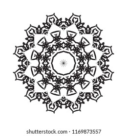 Beautiful vector circular ornament in ethnic style mandala. Can be used to print on the phone, to create a poster, tattoo, yoga Mat.