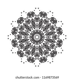 Beautiful vector circular ornament in ethnic style mandala. Can be used to print on the phone, to create a poster, tattoo, yoga Mat.