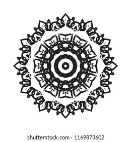 Beautiful vector circular ornament in ethnic style mandala. Can be used to print on the phone, to create a poster, tattoo, yoga Mat.