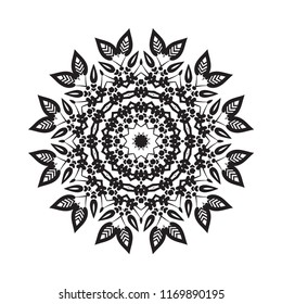 Beautiful vector circular ornament in ethnic style mandala. Can be used to print on the phone, to create a poster, tattoo, yoga Mat.