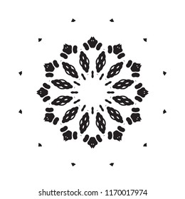 Beautiful vector circular ornament in ethnic style mandala. Can be used to print on the phone, to create a poster, tattoo, yoga Mat.