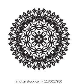 Beautiful vector circular ornament in ethnic style mandala. Can be used to print on the phone, to create a poster, tattoo, yoga Mat.