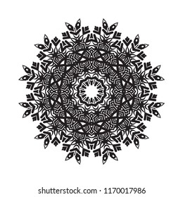 Beautiful vector circular ornament in ethnic style mandala. Can be used to print on the phone, to create a poster, tattoo, yoga Mat.