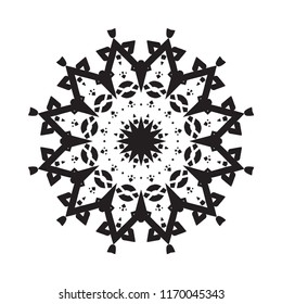 Beautiful vector circular ornament in ethnic style mandala. Can be used to print on the phone, to create a poster, tattoo, yoga Mat.