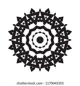 Beautiful vector circular ornament in ethnic style mandala. Can be used to print on the phone, to create a poster, tattoo, yoga Mat.