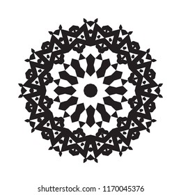 Beautiful vector circular ornament in ethnic style mandala. Can be used to print on the phone, to create a poster, tattoo, yoga Mat.