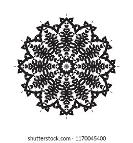 Beautiful vector circular ornament in ethnic style mandala. Can be used to print on the phone, to create a poster, tattoo, yoga Mat.