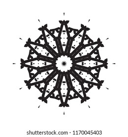 Beautiful vector circular ornament in ethnic style mandala. Can be used to print on the phone, to create a poster, tattoo, yoga Mat.