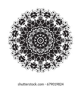Beautiful vector circular ornament in ethnic style mandala. Can be used to print on the phone, to create a poster, tattoo, yoga Mat.