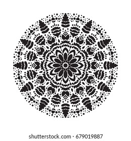 Beautiful vector circular ornament in ethnic style mandala. Can be used to print on the phone, to create a poster, tattoo, yoga Mat.
