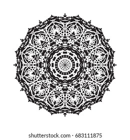 Beautiful vector circular ornament in ethnic style mandala. Can be used to print on the phone, to create a poster, tattoo, yoga Mat.