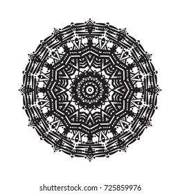 Beautiful vector circular ornament in ethnic style mandala. Can be used to print on the phone, to create a poster, tattoo, yoga Mat.