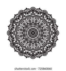 Beautiful vector circular ornament in ethnic style mandala. Can be used to print on the phone, to create a poster, tattoo, yoga Mat.