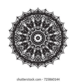 Beautiful vector circular ornament in ethnic style mandala. Can be used to print on the phone, to create a poster, tattoo, yoga Mat.