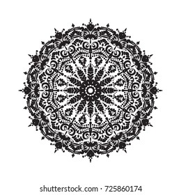 Beautiful vector circular ornament in ethnic style mandala. Can be used to print on the phone, to create a poster, tattoo, yoga Mat.