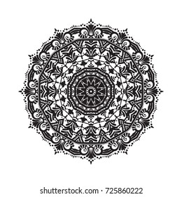 Beautiful vector circular ornament in ethnic style mandala. Can be used to print on the phone, to create a poster, tattoo, yoga Mat.