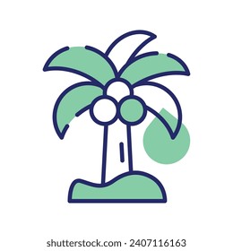 Hermoso vector de árbol de coco en estilo moderno, fácil de usar en web, aplicaciones móviles y todos los proyectos de presentación
