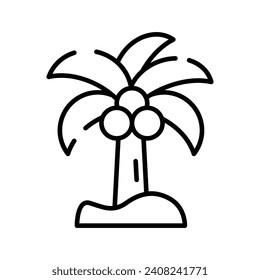 Hermoso vector de árbol de coco en estilo moderno, fácil de usar en web, aplicaciones móviles y todos los proyectos de presentación