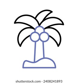 Beautiful vector of coconut tree in modern style, easy to use in web, mobile apps and all presentation projects