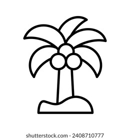 Hermoso vector de árbol de coco en estilo moderno, fácil de usar en web, aplicaciones móviles y todos los proyectos de presentación