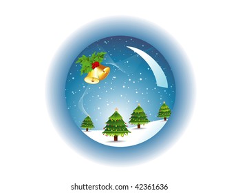 Bella bola navideña de cristal vectorial