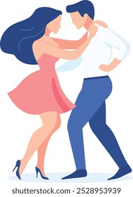 a beautiful vector of a dancing couple