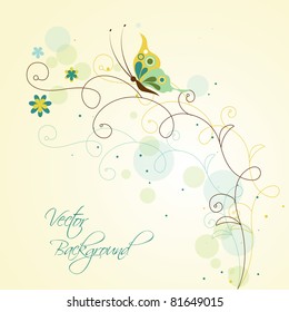 beautiful vector design with artistic butterfly
