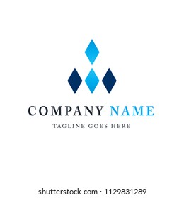 Beautiful vector design elements for your company, logo, abstract blue icon. Modern logotipe, business corporate template.