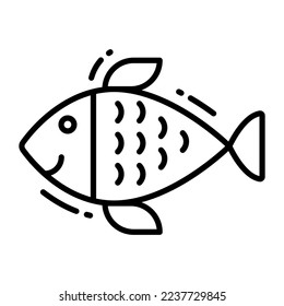 A beautiful vector design of fish in trendy style