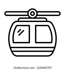 A beautiful vector design of funicular, cable car icon