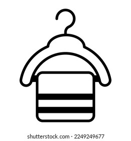 Un hermoso diseño vectorial de toalla de percha, toalla de limpieza